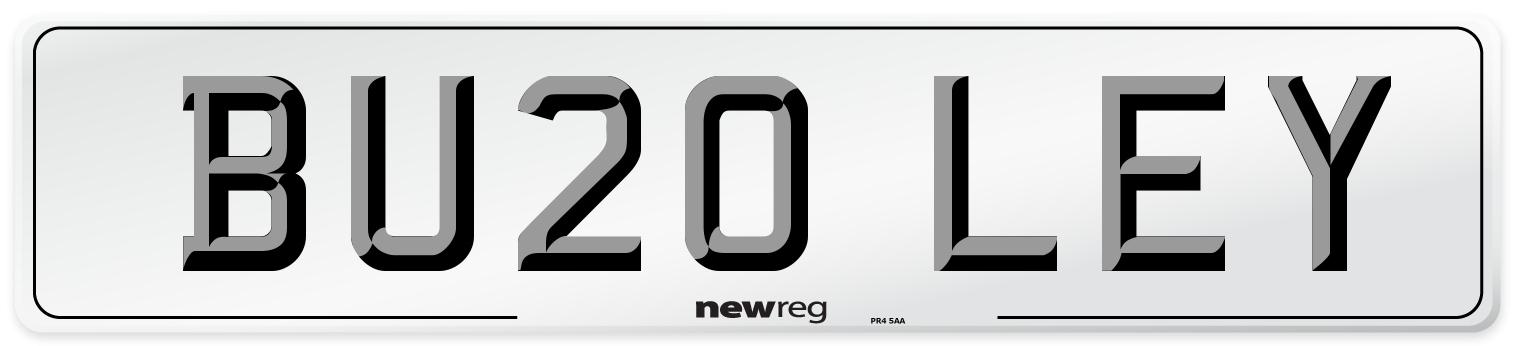 BU20 LEY Number Plate from New Reg
